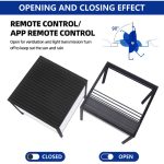 3X3 3X4 4X4 6X4 M Modern Outdoor Bioclimatic Aluminum Led Louvered Sunshade Shelter Garden Patio Balcony Retractable Pergola