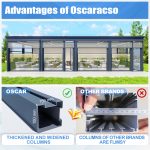 Aluminum Sun Shade Louver Blade Roof Bioclimatique Design with Blinds For Outdoor Patio Garden Balcony Retractable Pergola