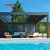 Aluminum Outdoor Sun Shading Motorized Louvered Roof Pergola Kits Patio Balcony Garden Cover Shading Retractable Pergola