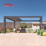 2024 Newest Electric Waterproof Louvered Aluminium Pergola Garden Patio Backyard Outdoor Retractable Pergola