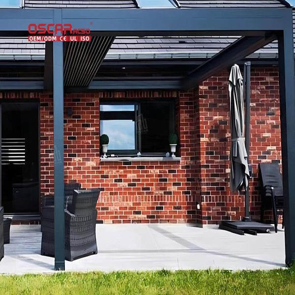 Modern Aluminium 3X4 Waterproof Motorized Outdoor Garden Backyard Villa Pergola Retractable Pergola