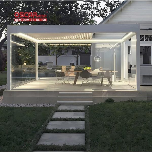 Portable Bioclimat Pergolas Outdoor Spaces Ideal Backyard Patio and Garden Relaxation Retractable Pergola