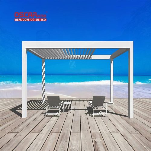 Modern Aluminium 3X4 Waterproof Motorized Outdoor Garden Backyard Villa Pergola Retractable Pergola
