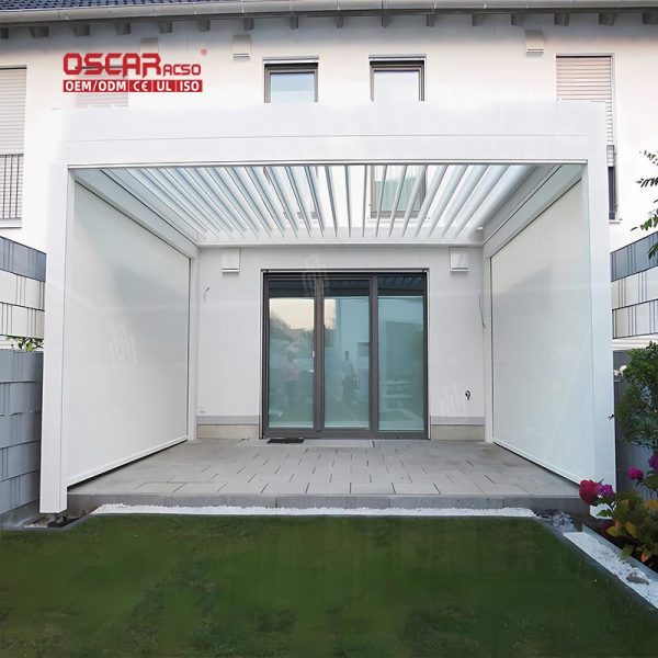 2024 Custom Designed 4X6 Aluminum Louver Waterproof Pergola Garden Patio Backyard Retractable Pergola