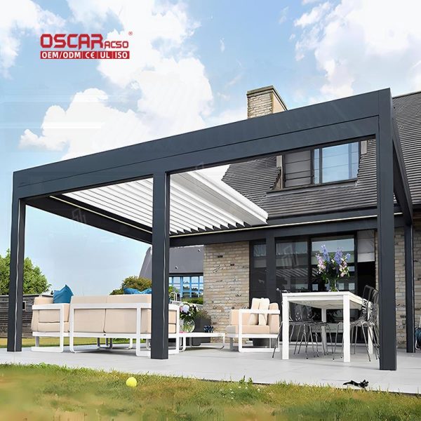 Waterproof Four Seasons 4*3 3*4 Outdoor Aluminium Structure Patio Shelter Garden Backyard Picnic Retractable Pergola