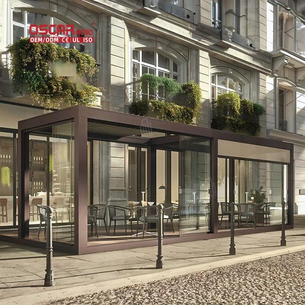 Waterproof Aluminium Opening Louvre Roof Outdoor Garden Bioclimatic Pergola Ideal Patio Terrace Backyard Retractable Pergola