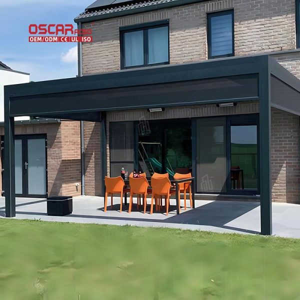 3X4 4X4 6X4 Outdoor Aluminum Louver Pergola with Bioclimatic Function Modern Design Garden Patio Backyard Retractable Pergola