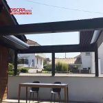 Motorised Aluminium Outdoor Arbours Garden Patio Wedding Retractable Pergola