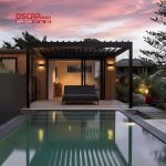 Customized Colors Outdoor Waterproof Opening Louver Roof Sunshades Patio Garden Balcony Retractable Pergola