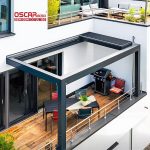 Aluminum Gazebo Pergola with Motorized Adjustable Louvers Garden Patio Backyard High  Quality Customized Retractable Pergola