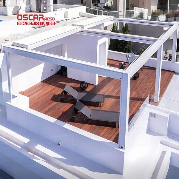 Top Window Pergola with Weather  Resistant and Uv  Blocking Features Stylish Modern Garden Patio Balcony Retractable Pergola