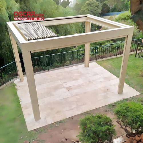 Automatic Retractable Sliding Outdoor Waterproof Aluminum Shade Structure Garden Patio Balcony Retractable Pergola