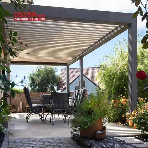 Waterproof Aluminum Outdoor Patio Cover Garden Gazebo and Pergola Ideal Backyard Poolside and Picnic Area Retractable Pergola