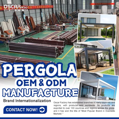 Waterproof Aluminum Outdoor Patio Cover Garden Gazebo and Pergola Ideal Backyard Poolside and Picnic Area Retractable Pergola