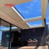 Adjustable Electric Opening Aluminum Canopy Louvered Patio Roof Garden Patio Balcony Outdoor Retractable Pergola