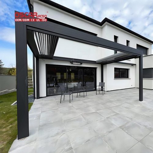 3*4M Motorised Aluminum Garden Patio Roof Outdoor Backyard Terrace Luxury Gazebo Pergola Retractable Pergola