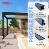 Sliding Glass Door Adjustable Shading Weather  Resistant Patio Shelter Garden Retreat Poolside Relaxation Retractable Pergola