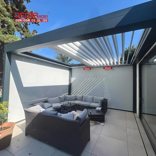 3*4M Motorised Aluminum Garden Patio Roof Outdoor Backyard Terrace Luxury Gazebo Pergola Retractable Pergola