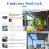 Garden Patio Canopy Swimming Pool Greenhouse Pavilion and Carports Outdoor Shelter Sunshade Retractable Pergola